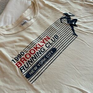 Princess Polly Cream Brooklyn Running Club T-Shirt